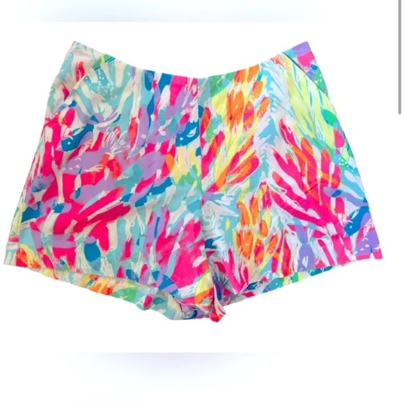 Lilly Pulitzer size 2 high waisted shorts with zipper back sparkling sands. - Picture 2 of 5